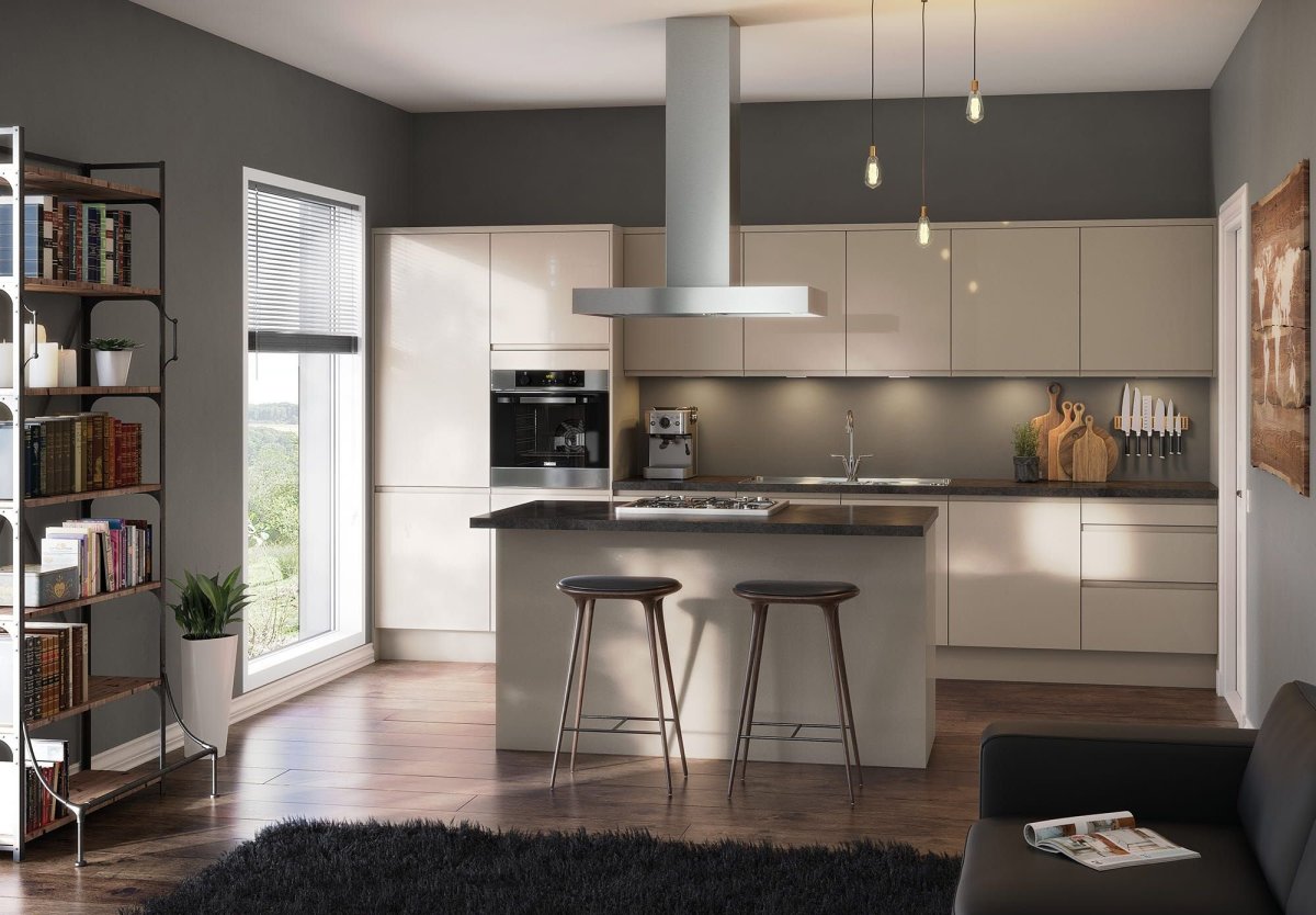 Кухня серый кашемир
