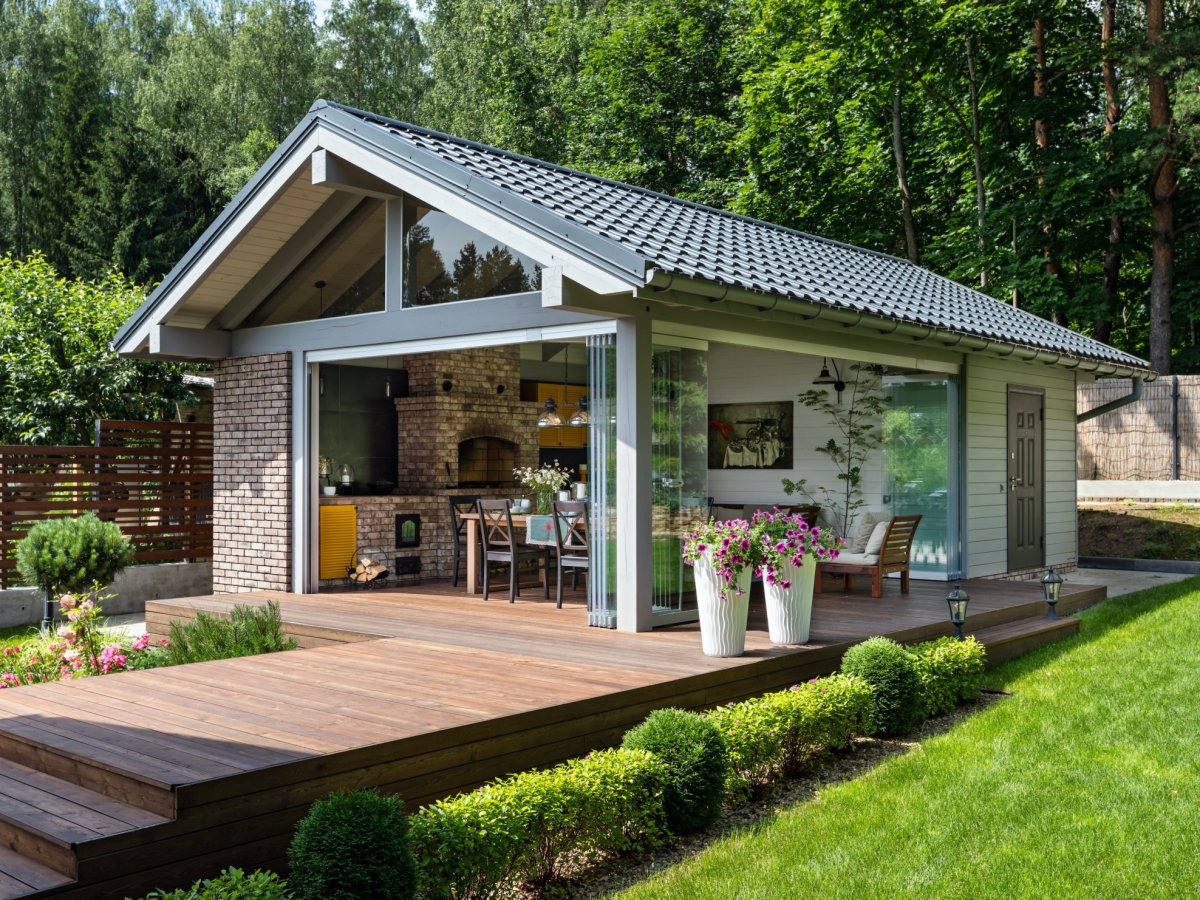 Летняя кухня домик