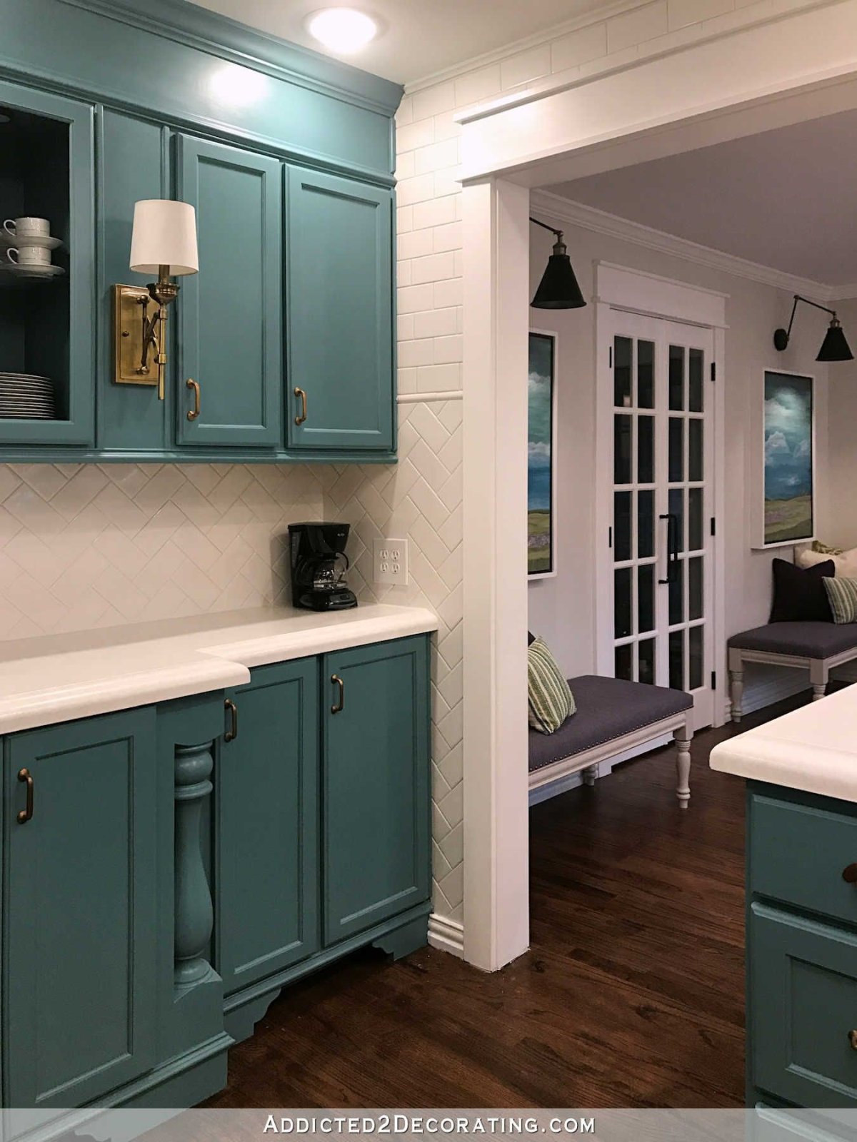 Перекраска зеленой кухни