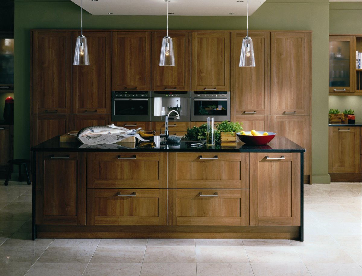 Дуб Шерман антрацит кухня