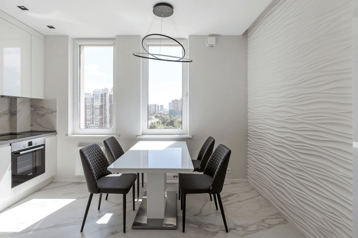 Стены в стиле Минимализм на кухне