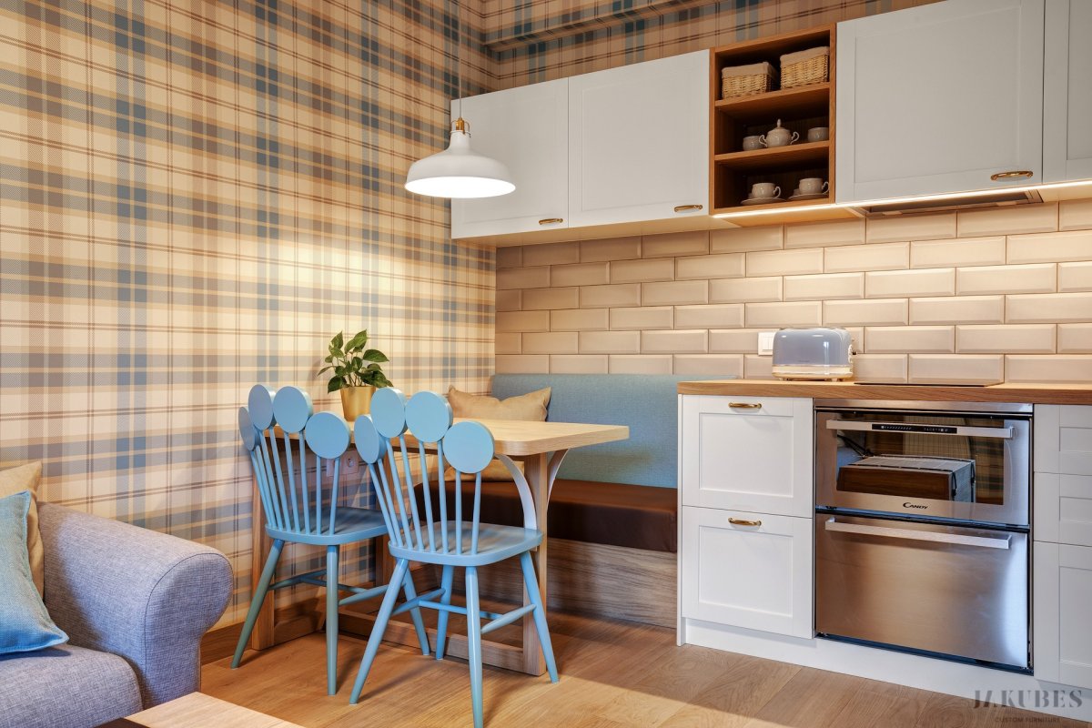 Кухня отделанная панелями