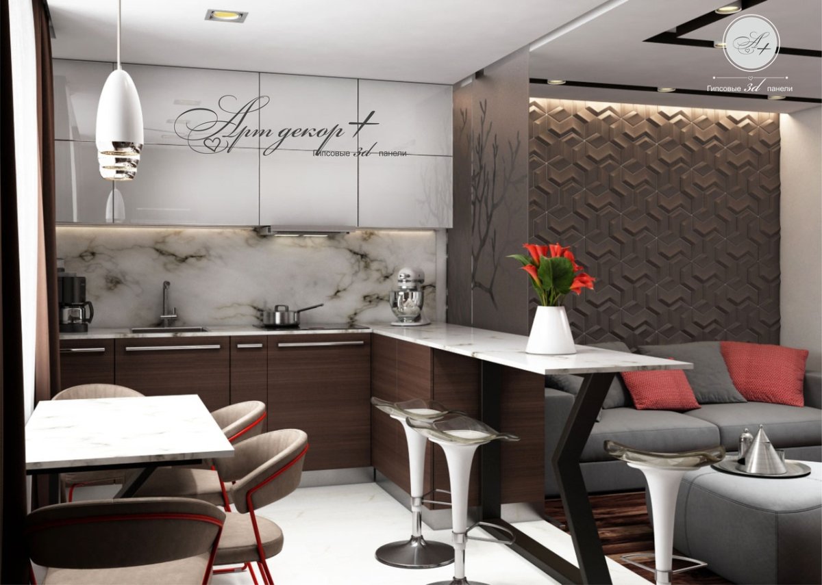 Стеновые панели в интерьере кухни