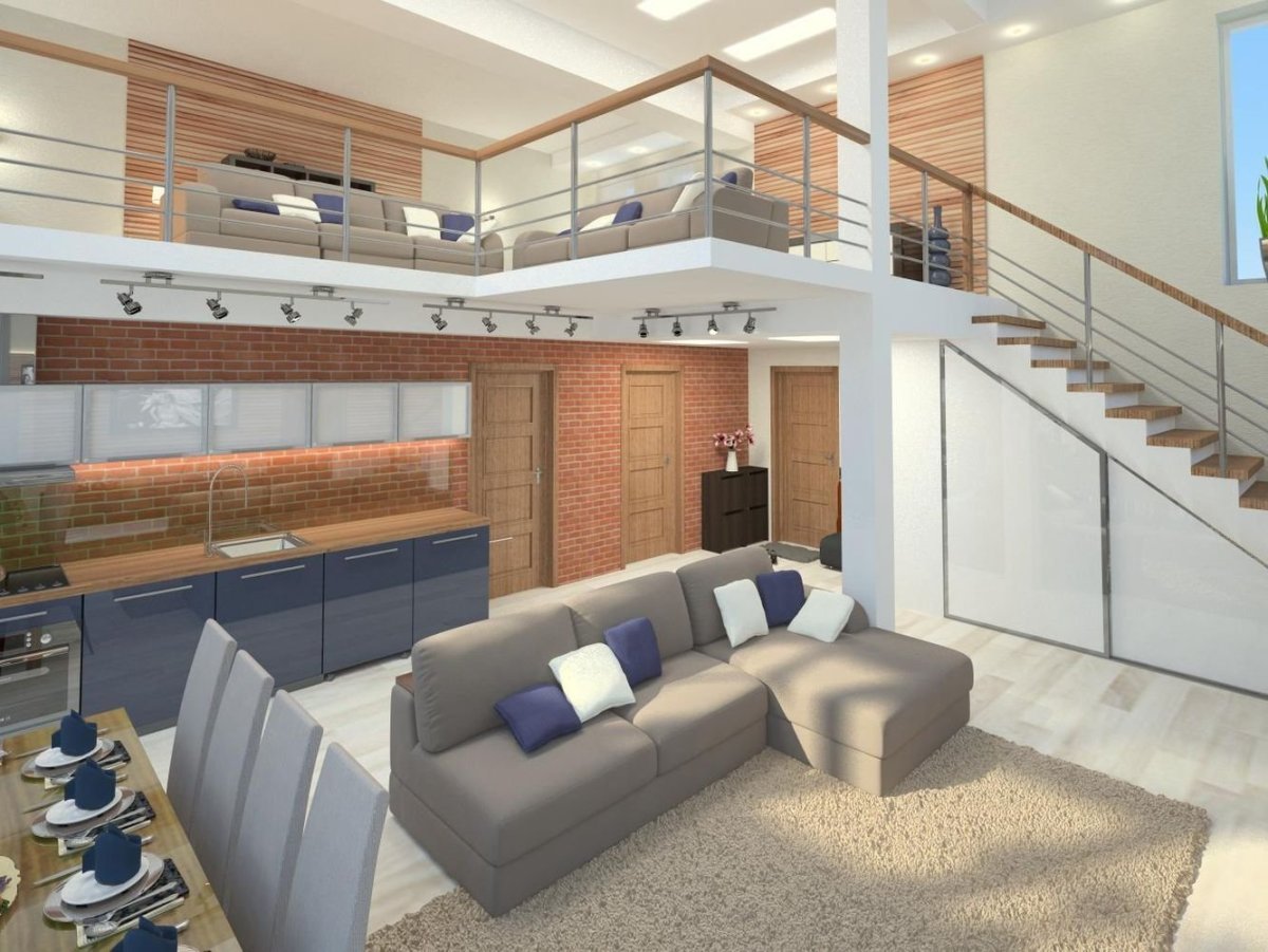 Кухни гостиные со вторым светом