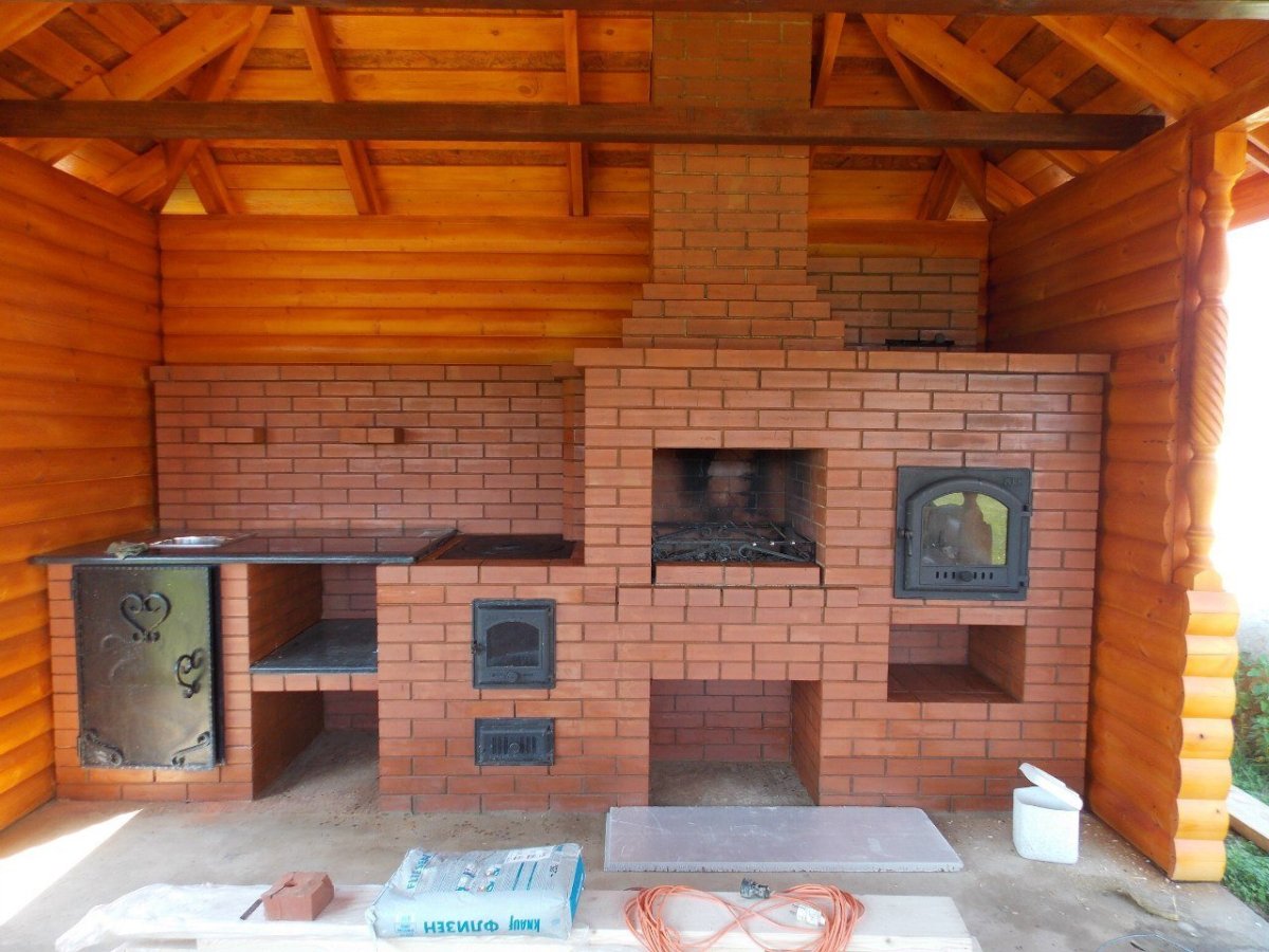 Отопительная кирпичная печь 100кв