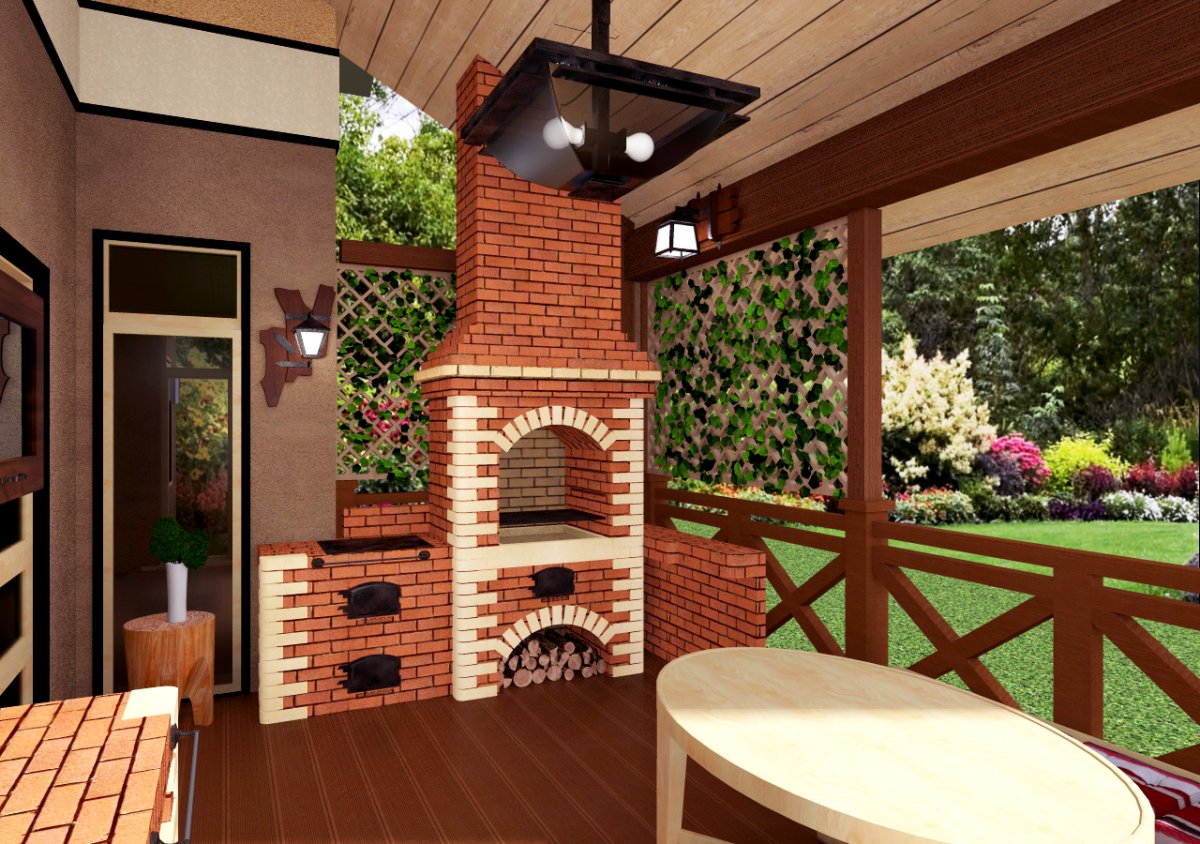 Барбекю на террасе