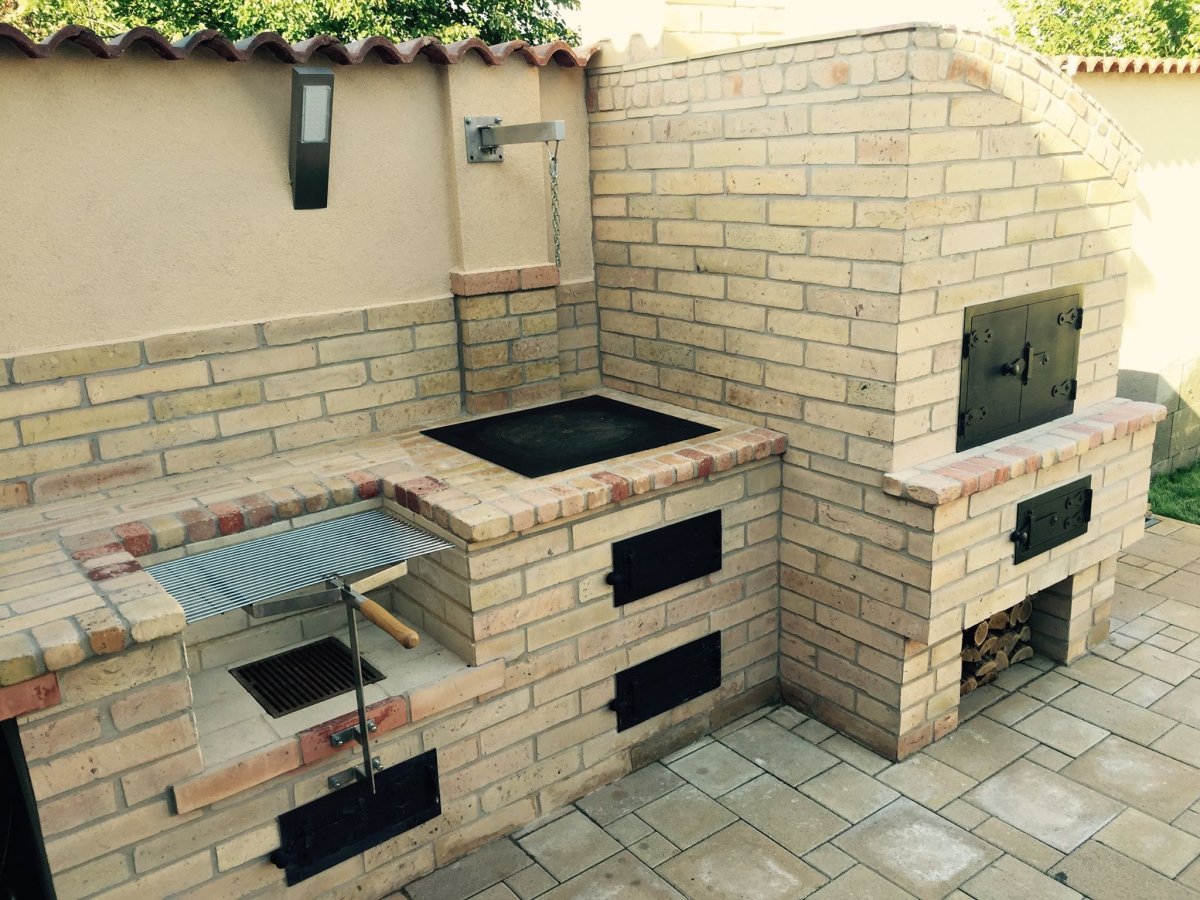 Летняя кухня с печкой