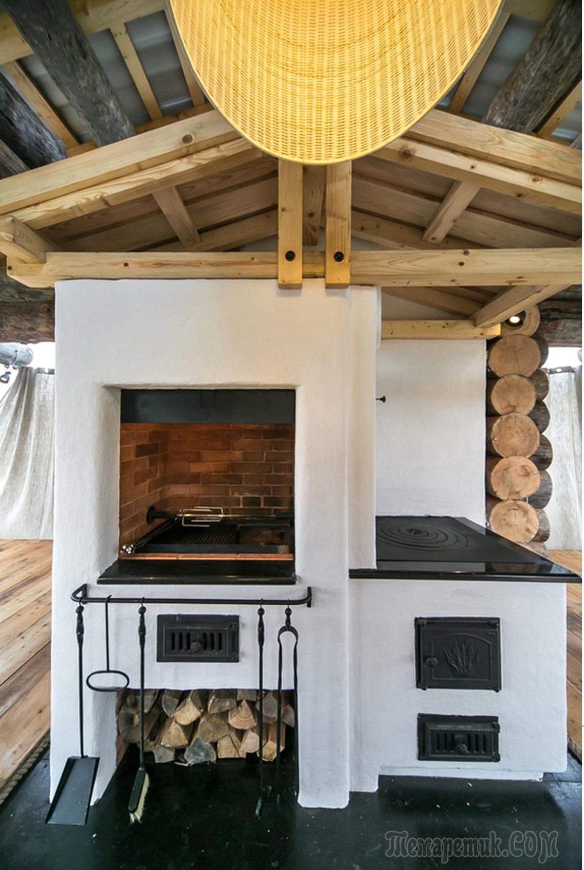 Печь для барбекю Мазанка