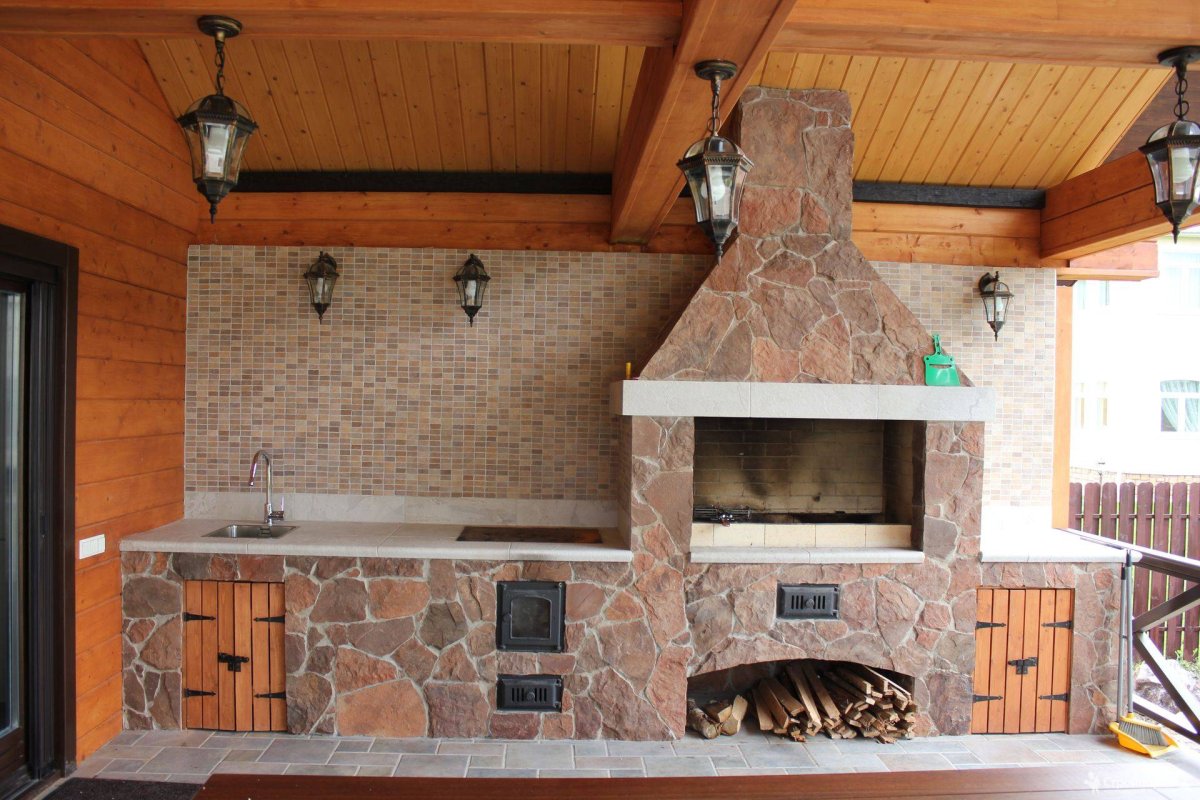 Отделка барбекю