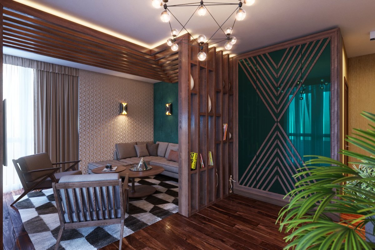 Перегородка из балок