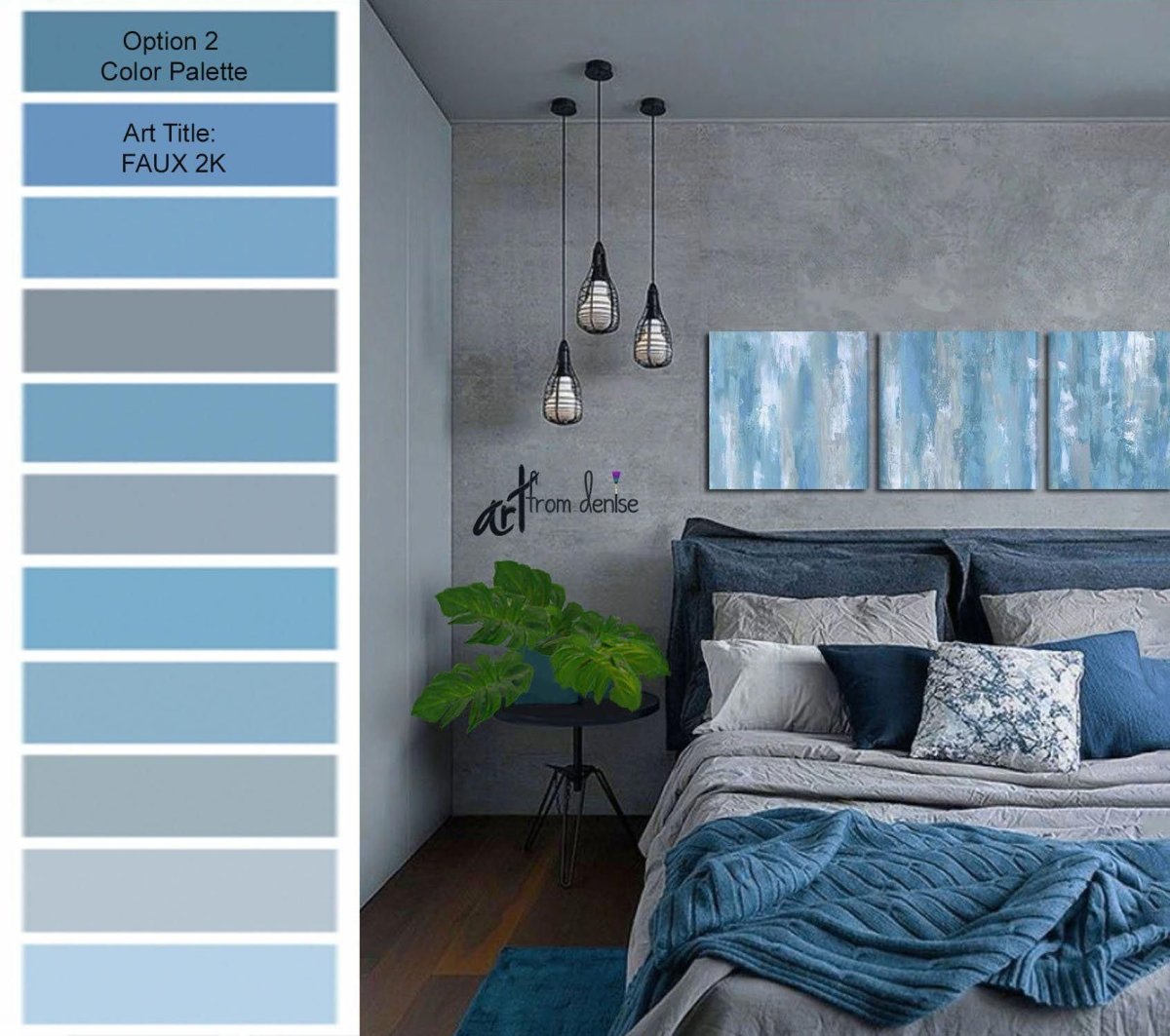 Серо-голубая краска для стен