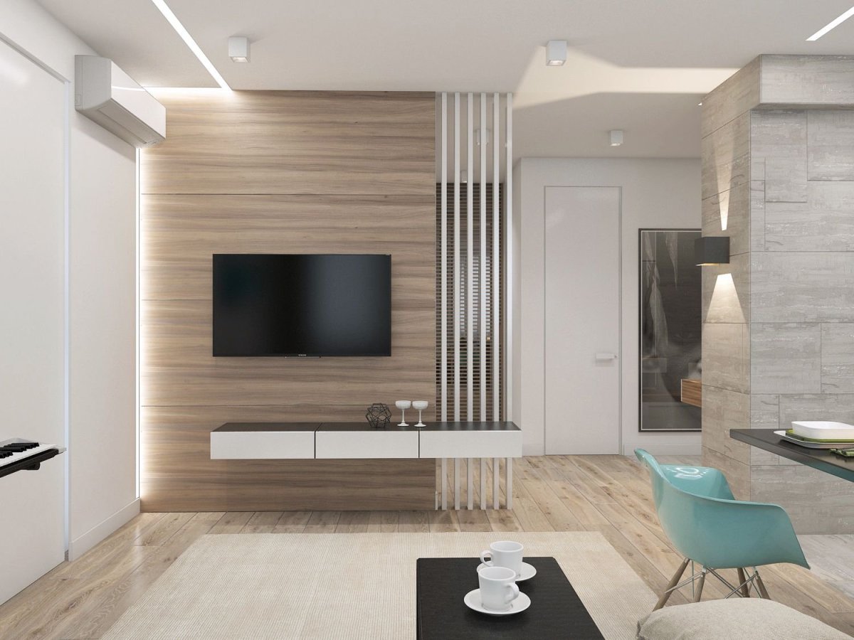 Перегородка для телевизора в гостиной