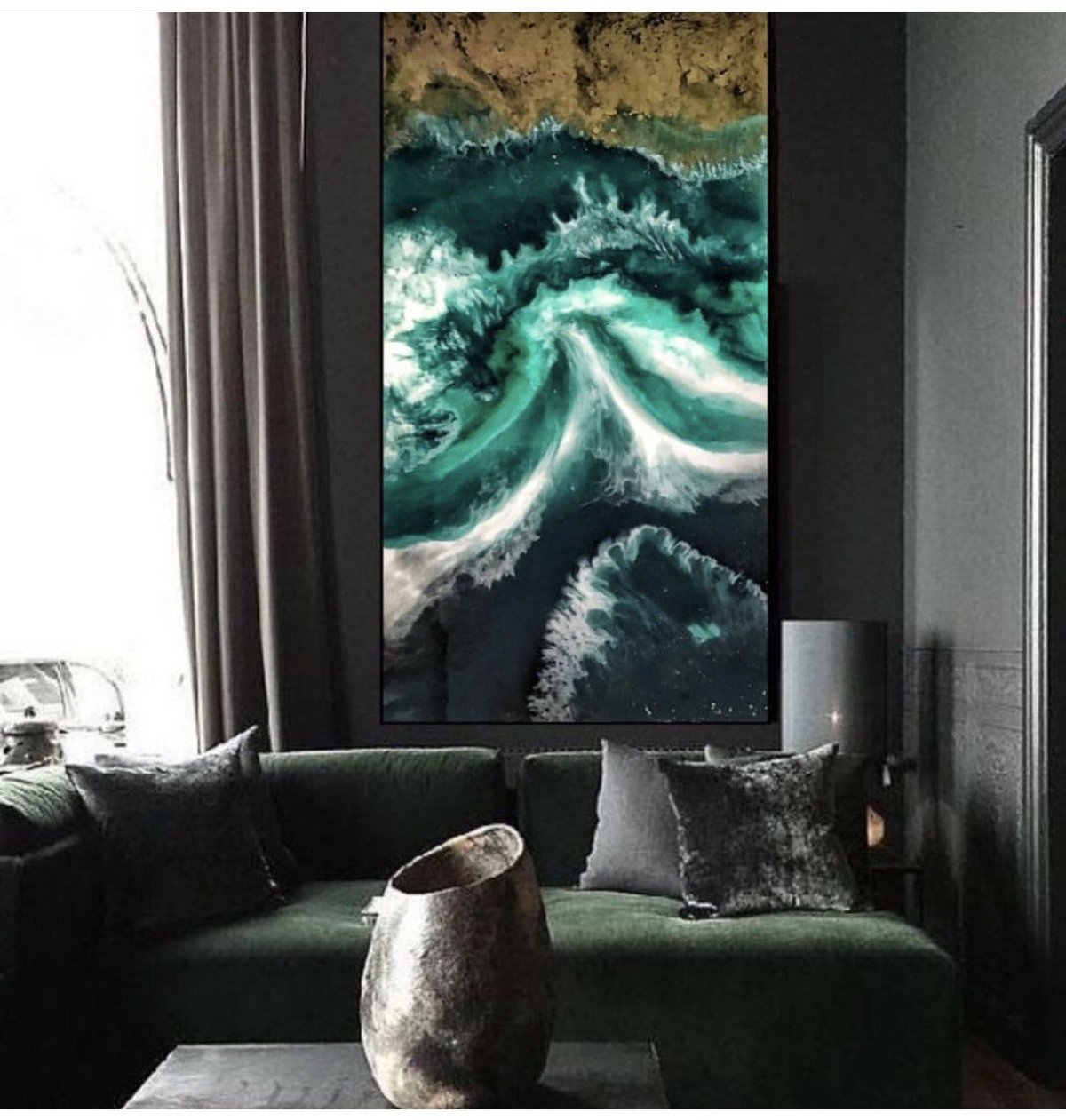 Картина срез камня в интерьере