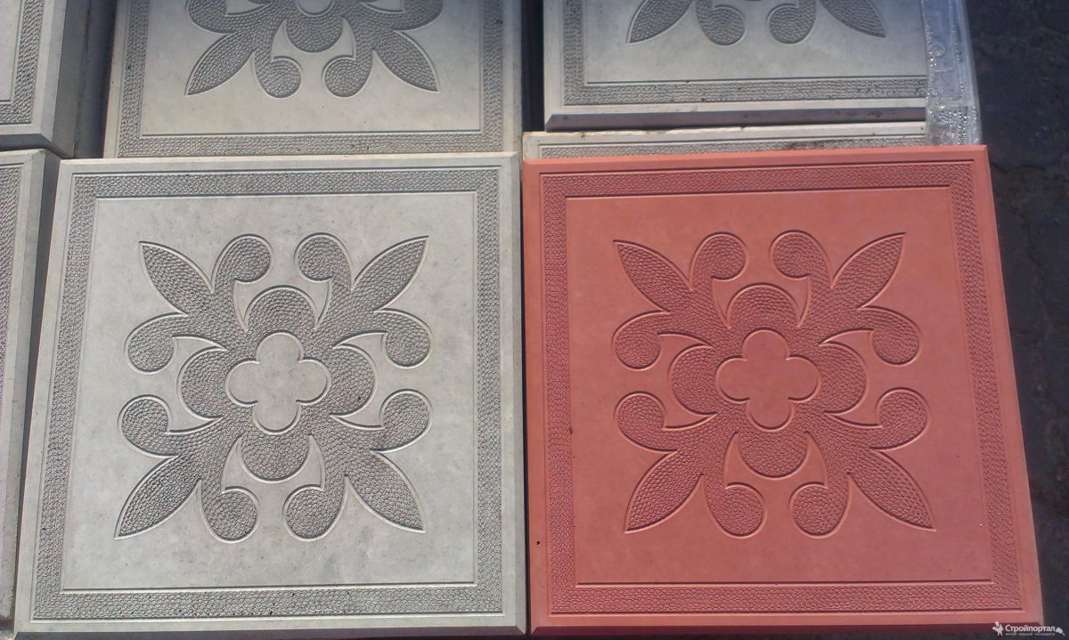 Тротуарная плитка Краковский квадрат 300х300х30 серая