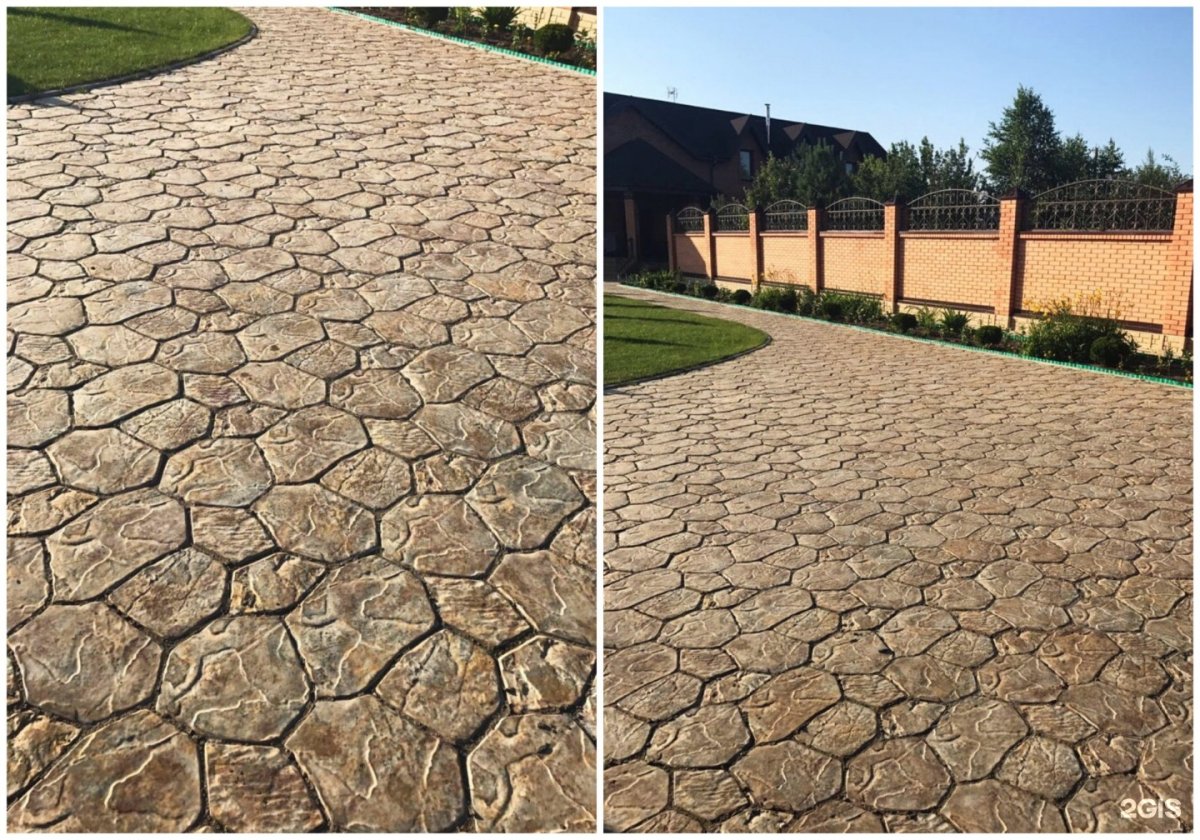 Тротуарная плитка каменный цветок