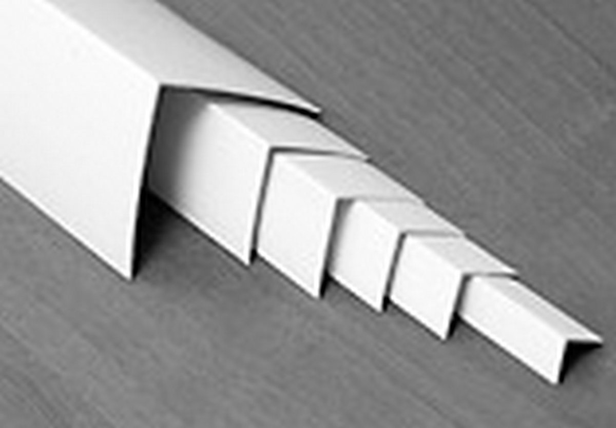 Пластиковый угол белый 30*30 торцевой 2,7м идеал