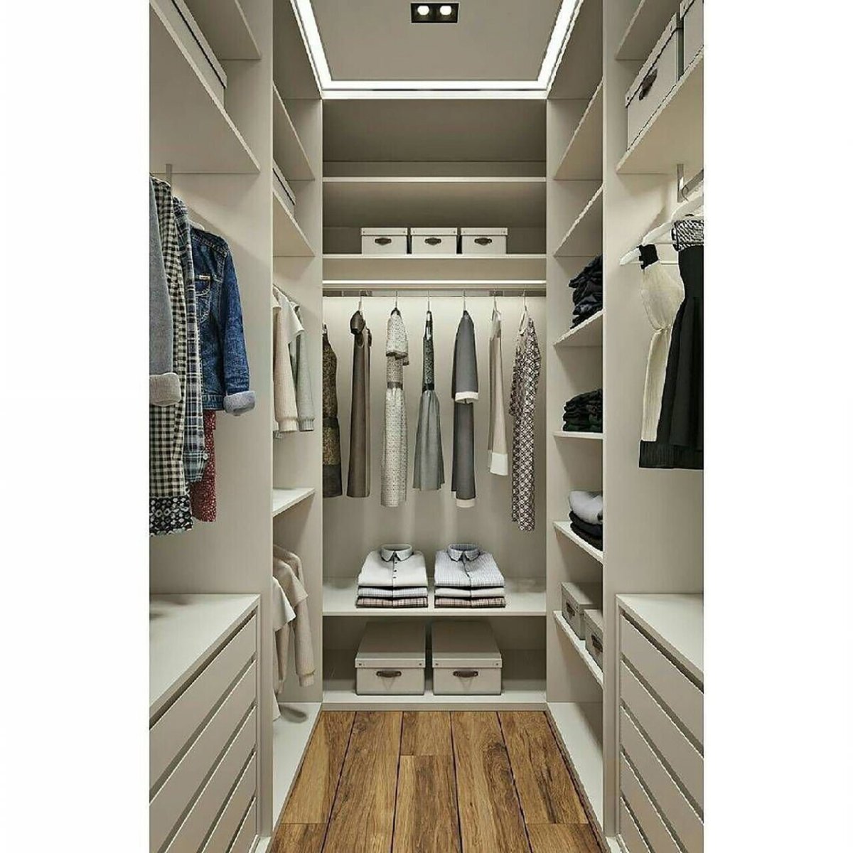 П образная гардеробная