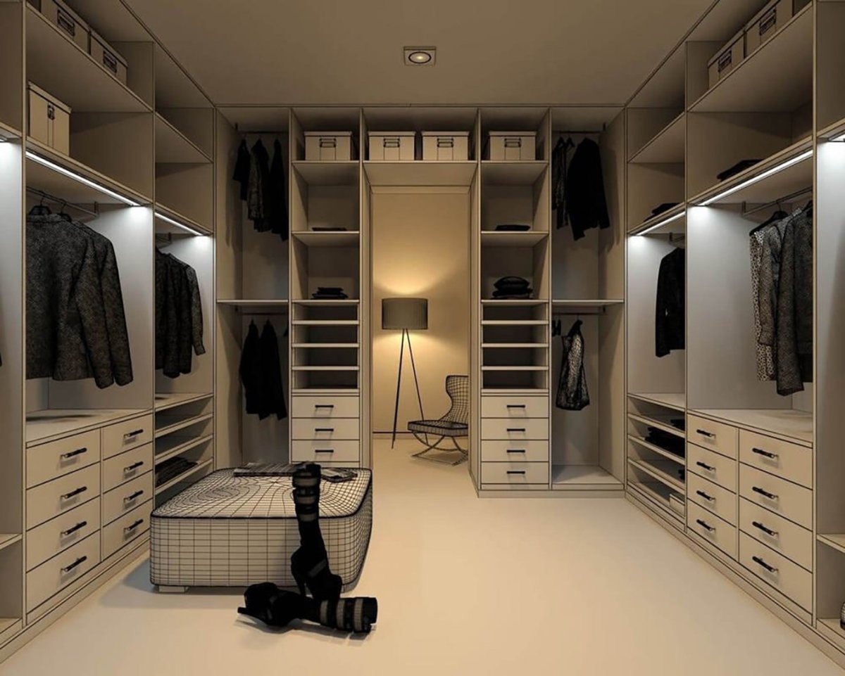 П образные гардеробные