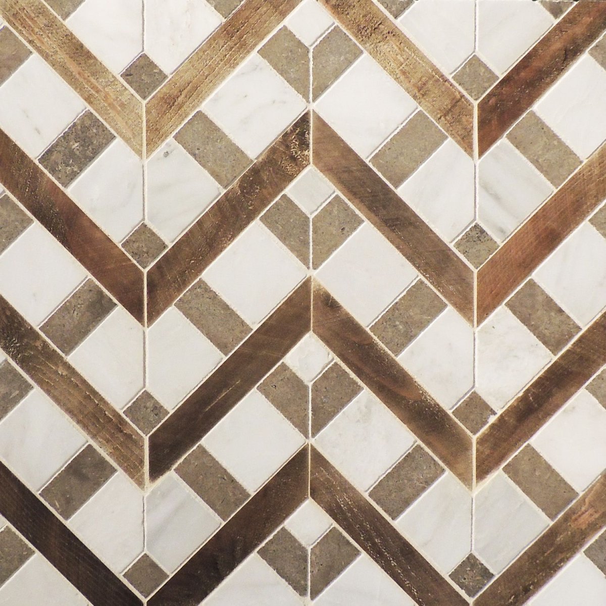 Petite Alliance - Wood and Stone Mosaic - Tabarka Studio