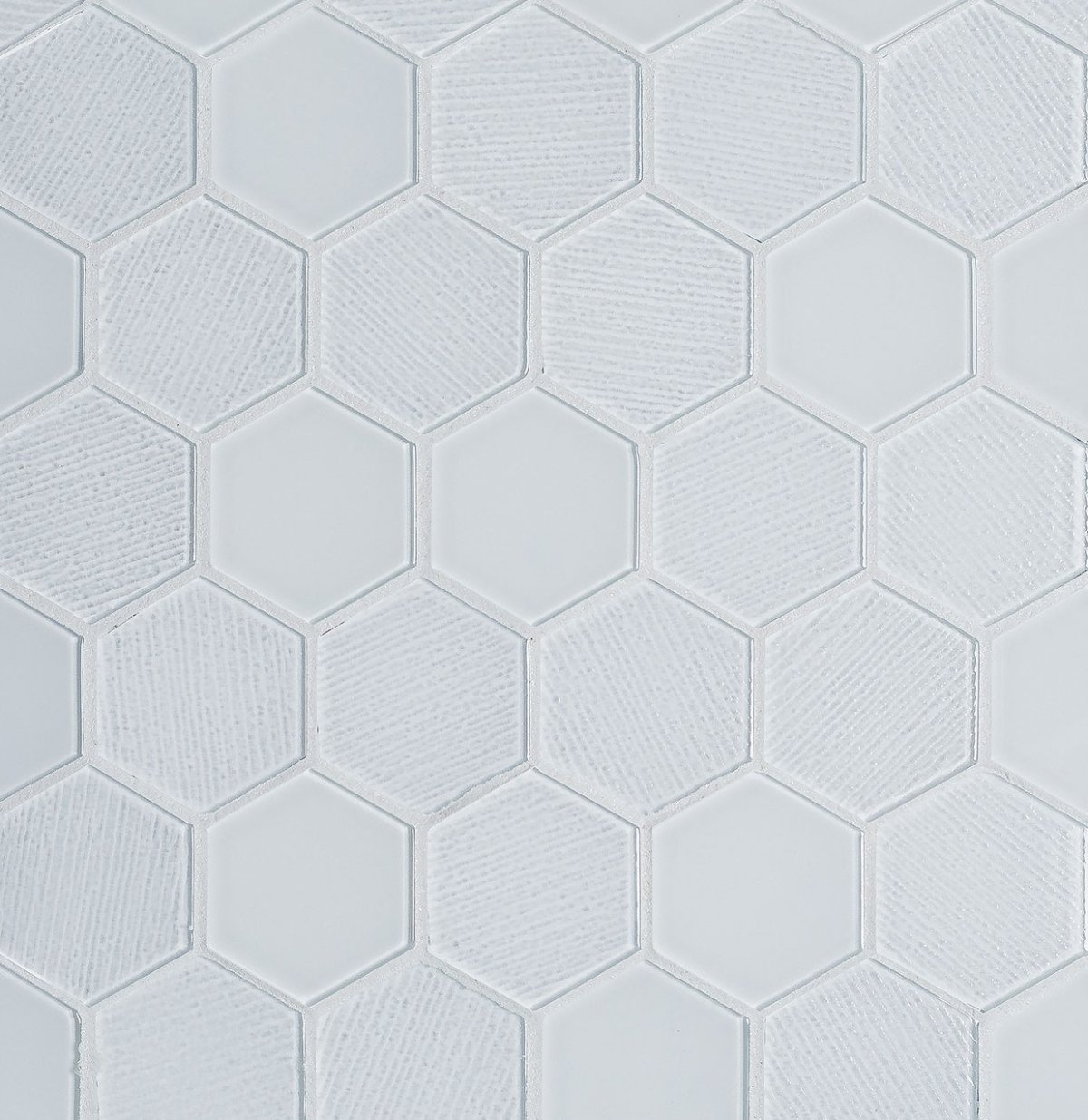 Мозаика Hexagon White Glossy