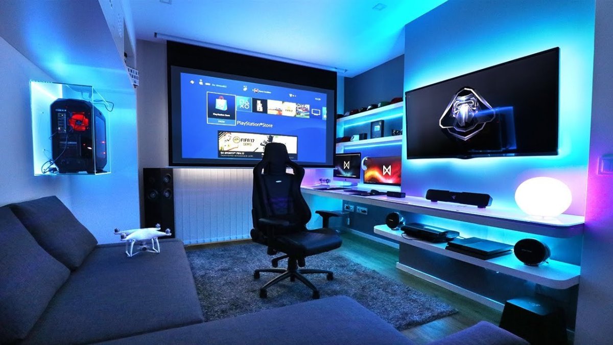 Дизайн игровой комнаты для геймера