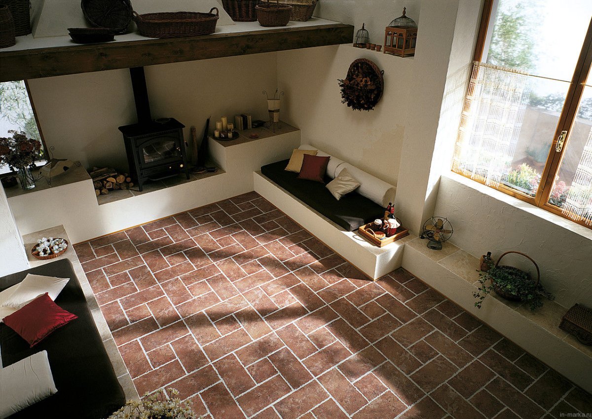 Керамогранит и клинкерная плитка в интерьере