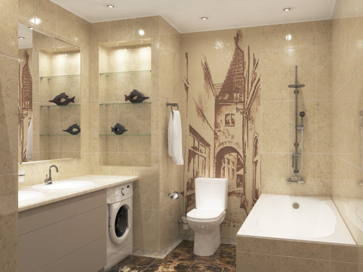 Дизайн ванной комнаты в Южном город-1