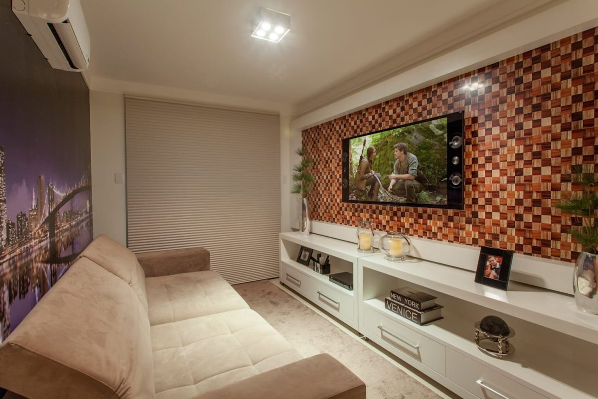 Акцентная стена с телевизором