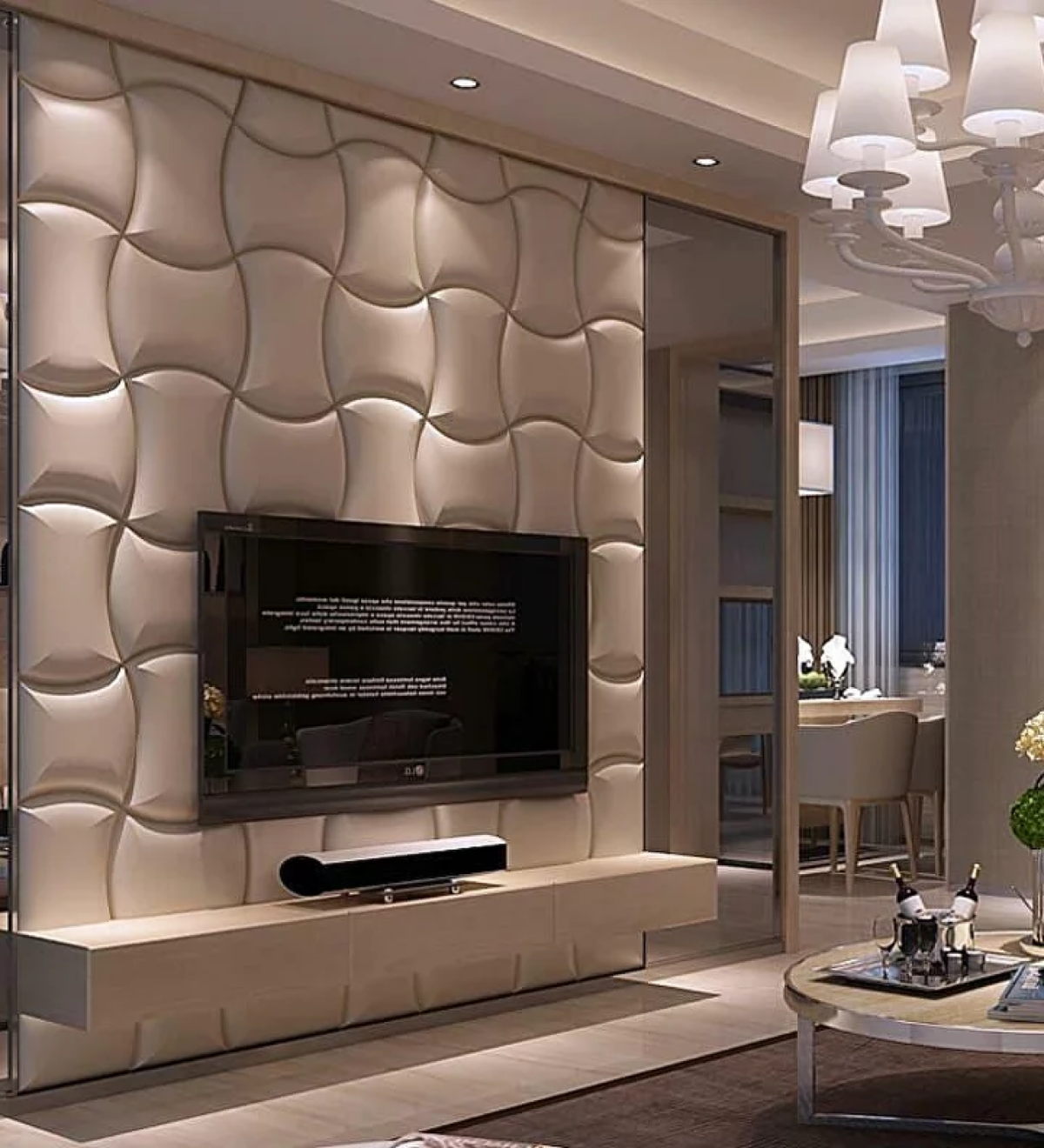 Стеновые панели для гостиной в современном стиле