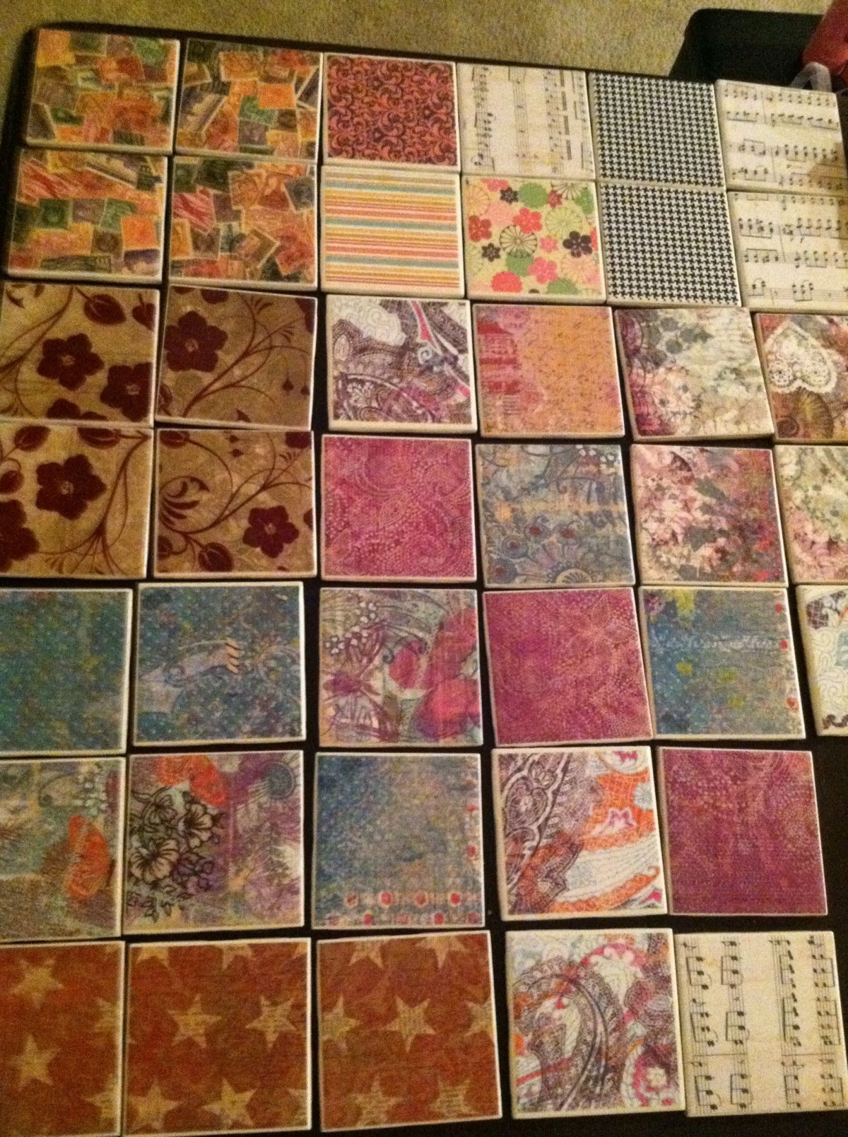 Декупаж на кафельной плитке