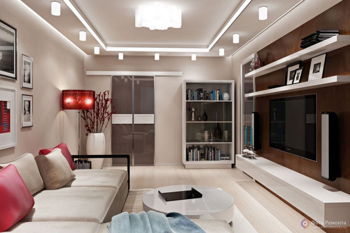 Прямоугольная гостиная