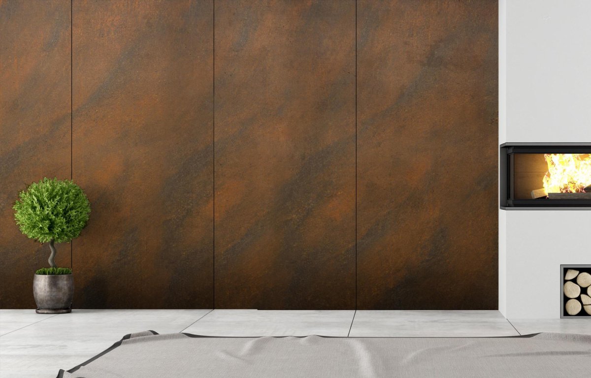 Декоративная штукатурка под металл в интерьере