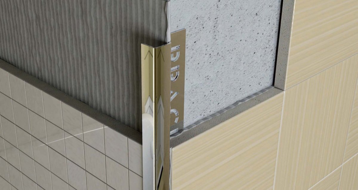 Профиль для плитки нерж. Сталь 9 мм, 2,7 м (к-10нс-2700-001)