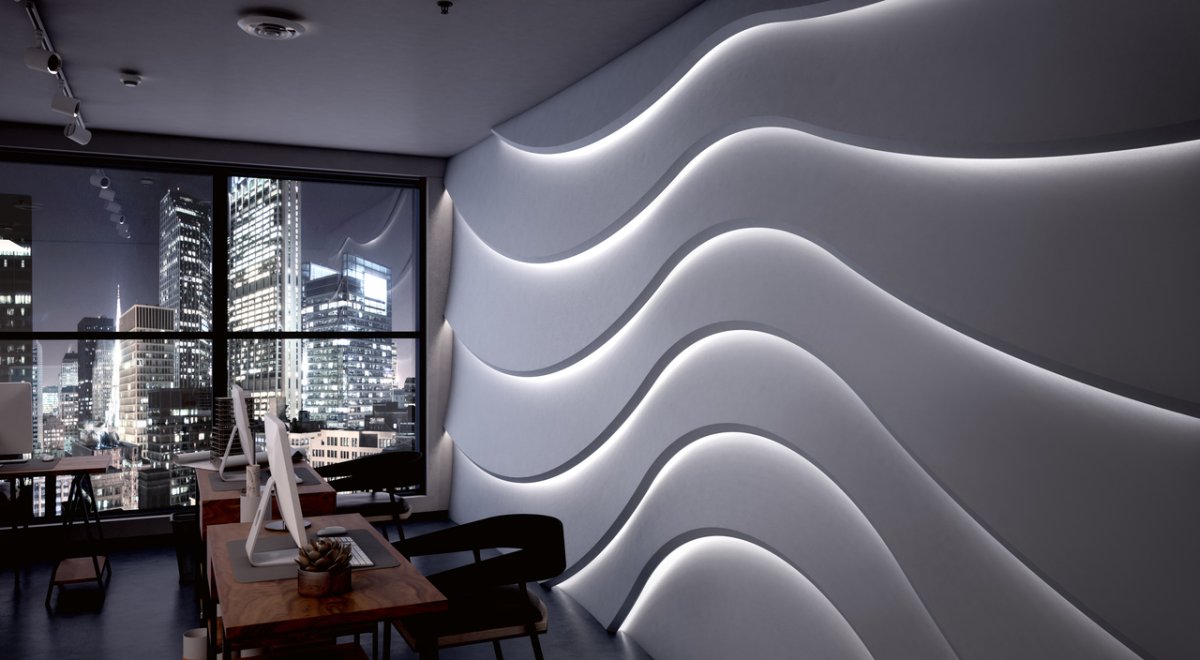 Световая 3d панель Zaha