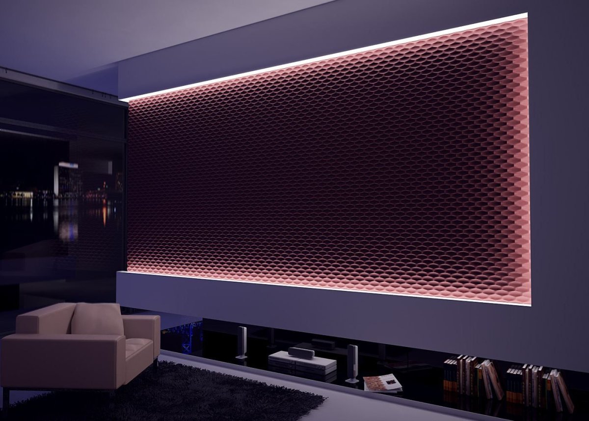 Гипсовые 3д панели Консул за телевизором