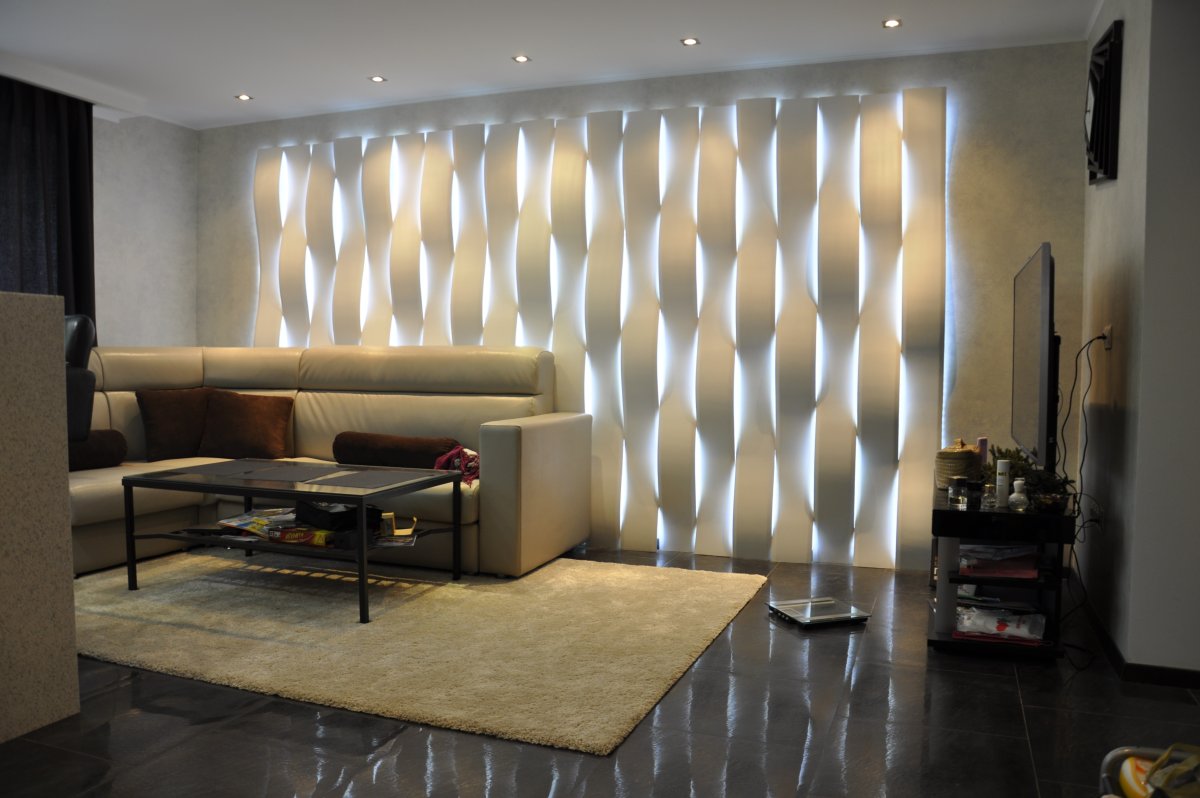 Световая 3д панель Винг