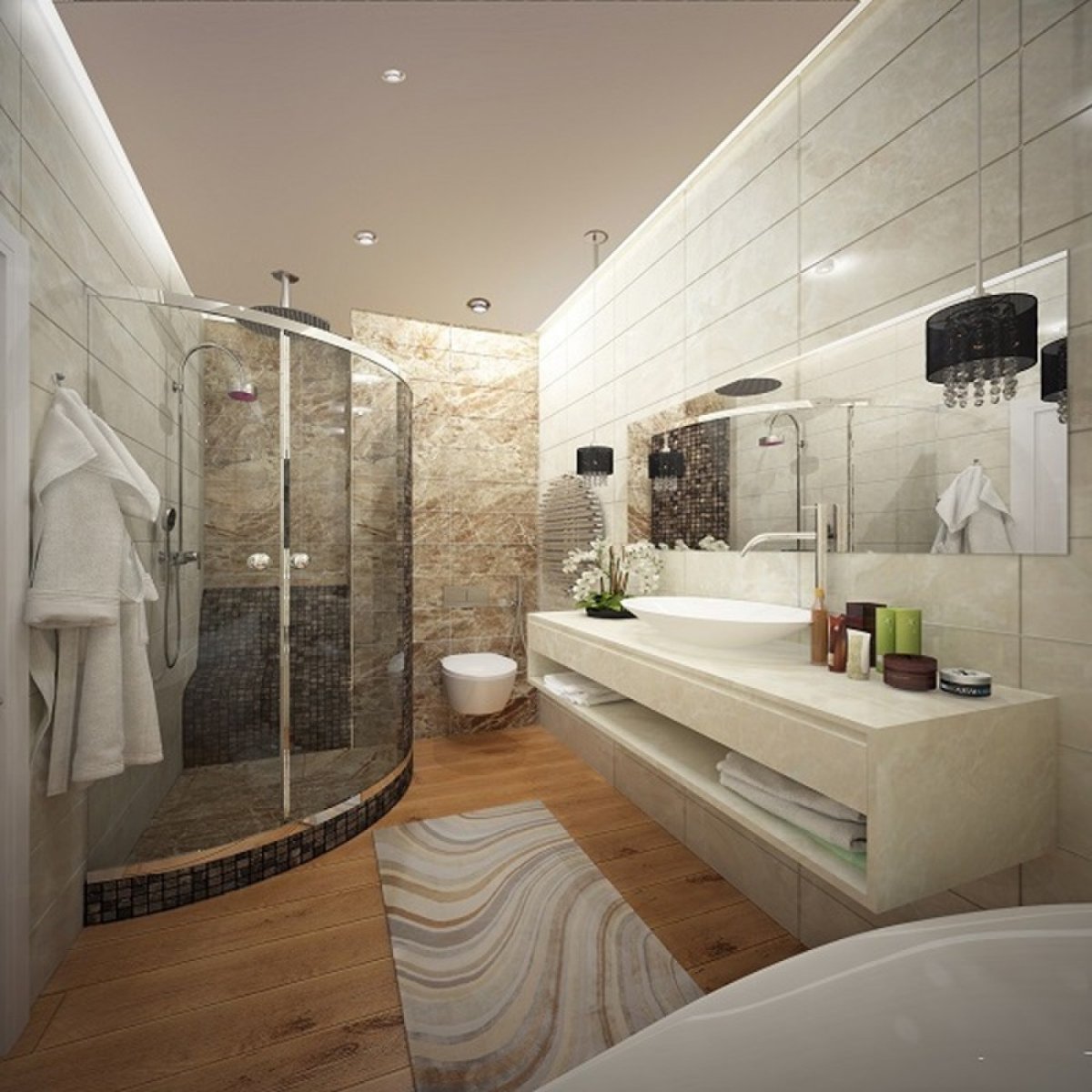 Кварцвиниловая плитка в ванной