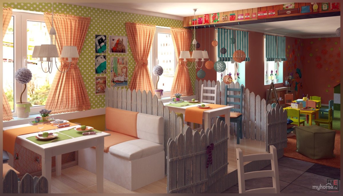 Интерьер семейного кафе