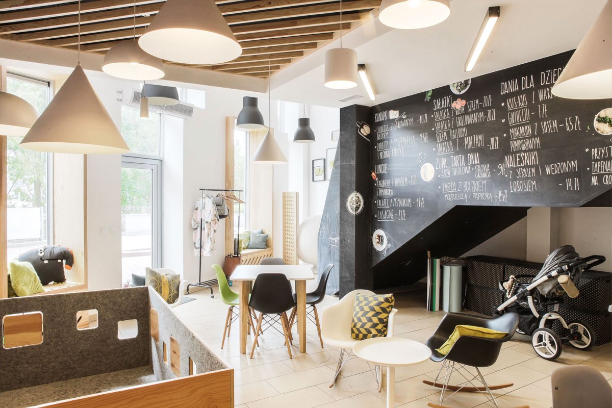 Интерьер детского кафе в современном стиле