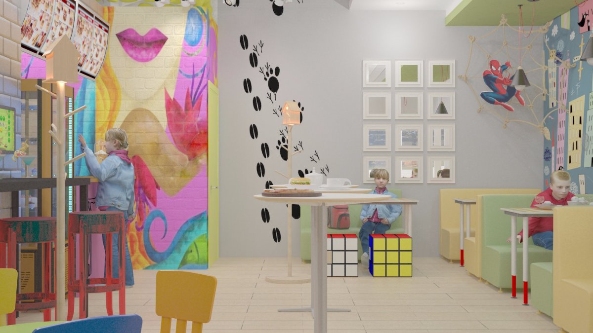 Оформление детского кафе