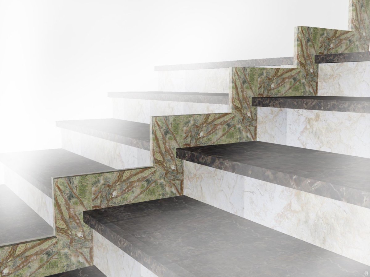 Лестница из мраморной плитки