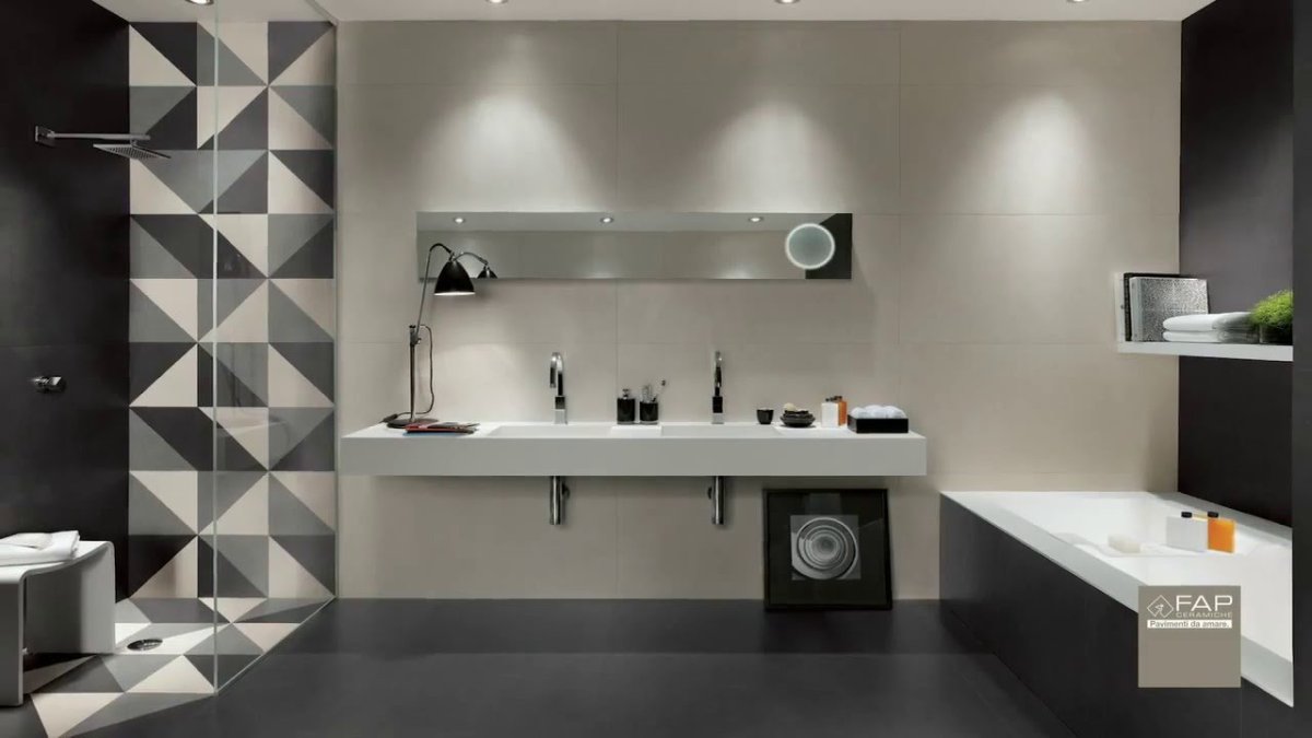 Плитка в ванную треугольники