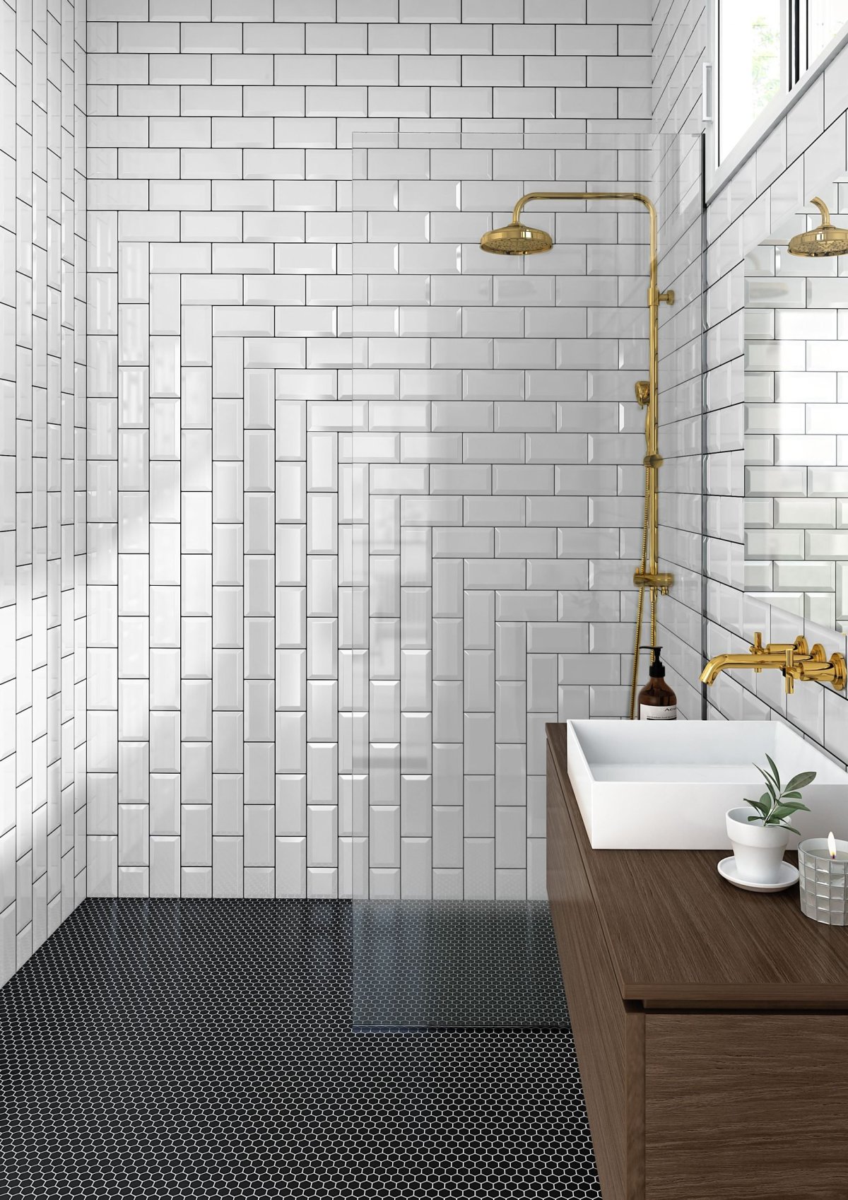 Плитка Metrotiles белая 10х20