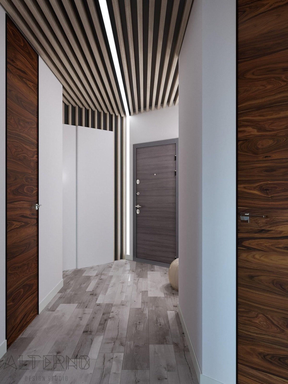 Реечная панель в прихожую