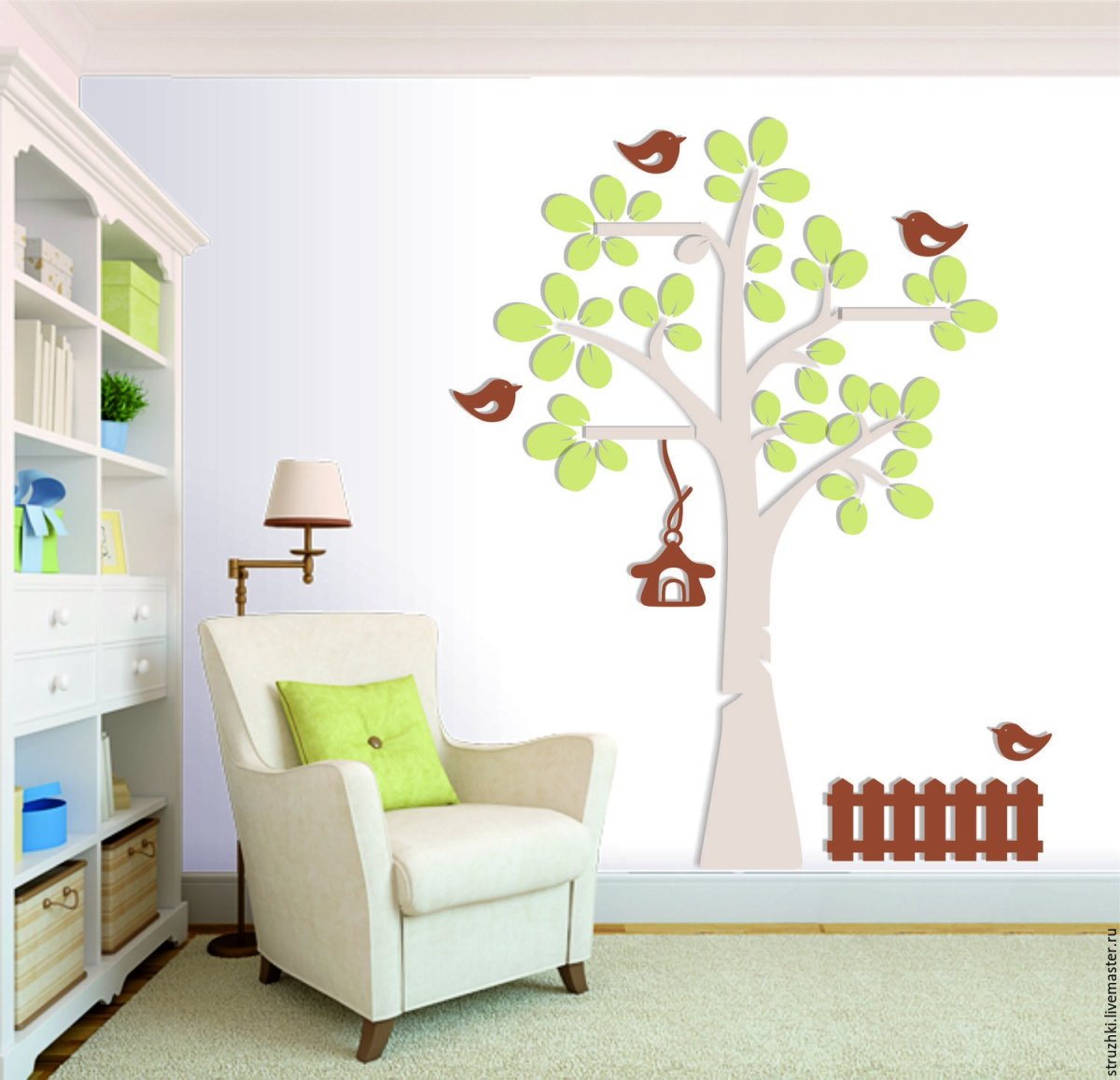 Декор на стену "дерево" в детском саду