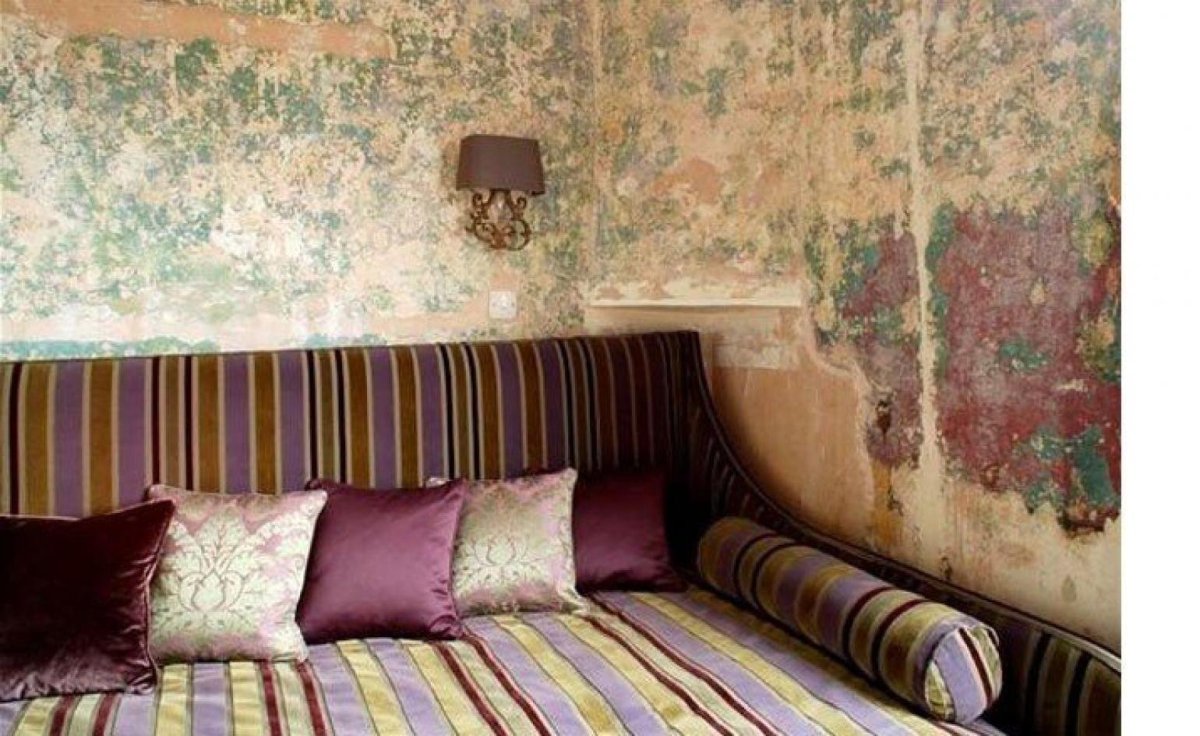 Винтажные стены в интерьере