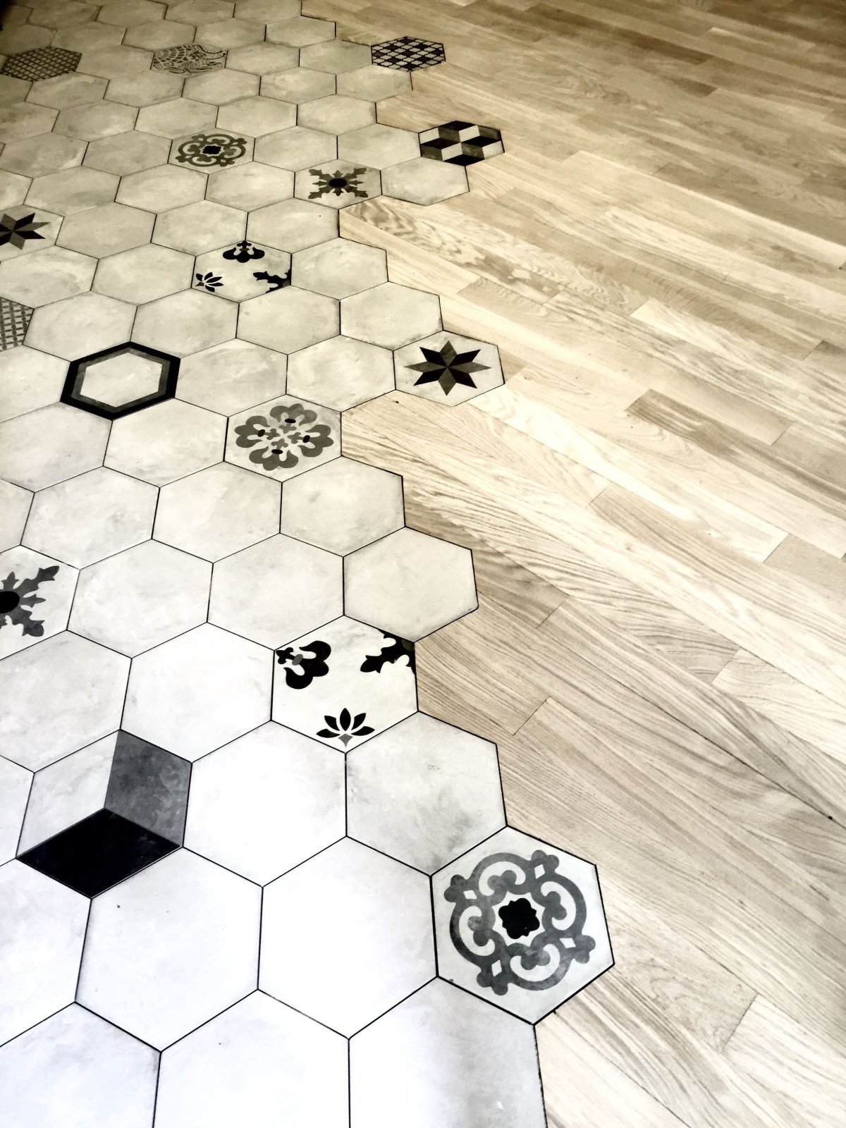 Плитка шестиугольная напольная