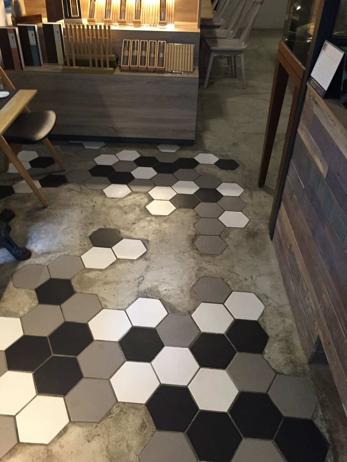 Плитка Гексагон и ламинат