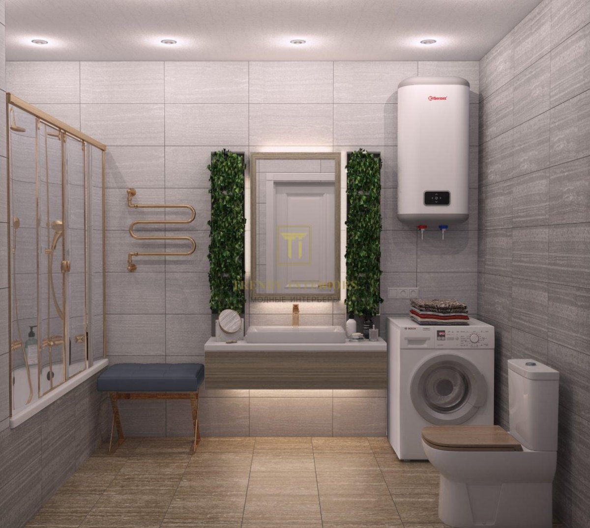 Санузел совмещенный 4 кв с нагревателем