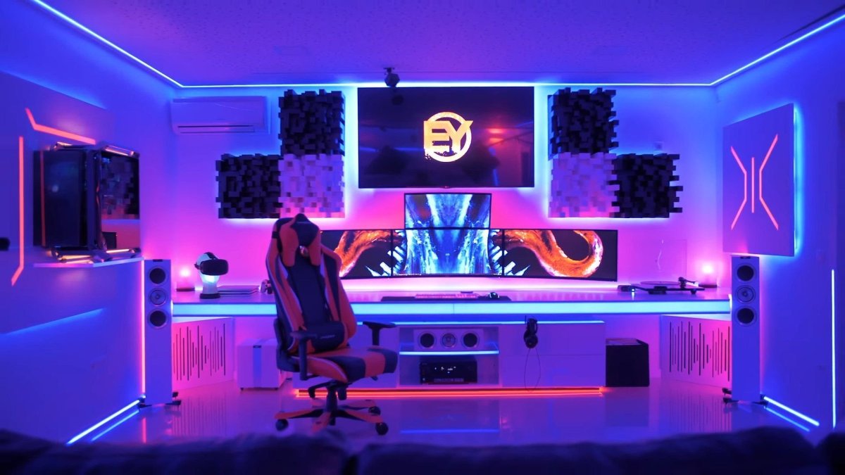 Неон в интерьере квартиры